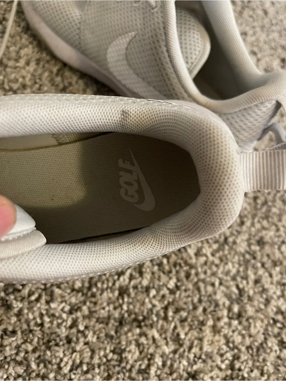 Nike Golf  Women's Light Gray Mesh Athletic Sneakers